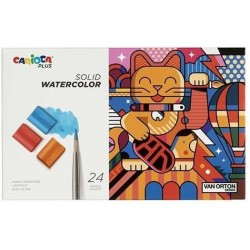 Carioca plus χρώματα ακουαρέλας 24 τεμ. με πινέλο